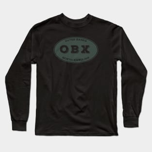 OBX Oval in Faded Aqua Long Sleeve T-Shirt
